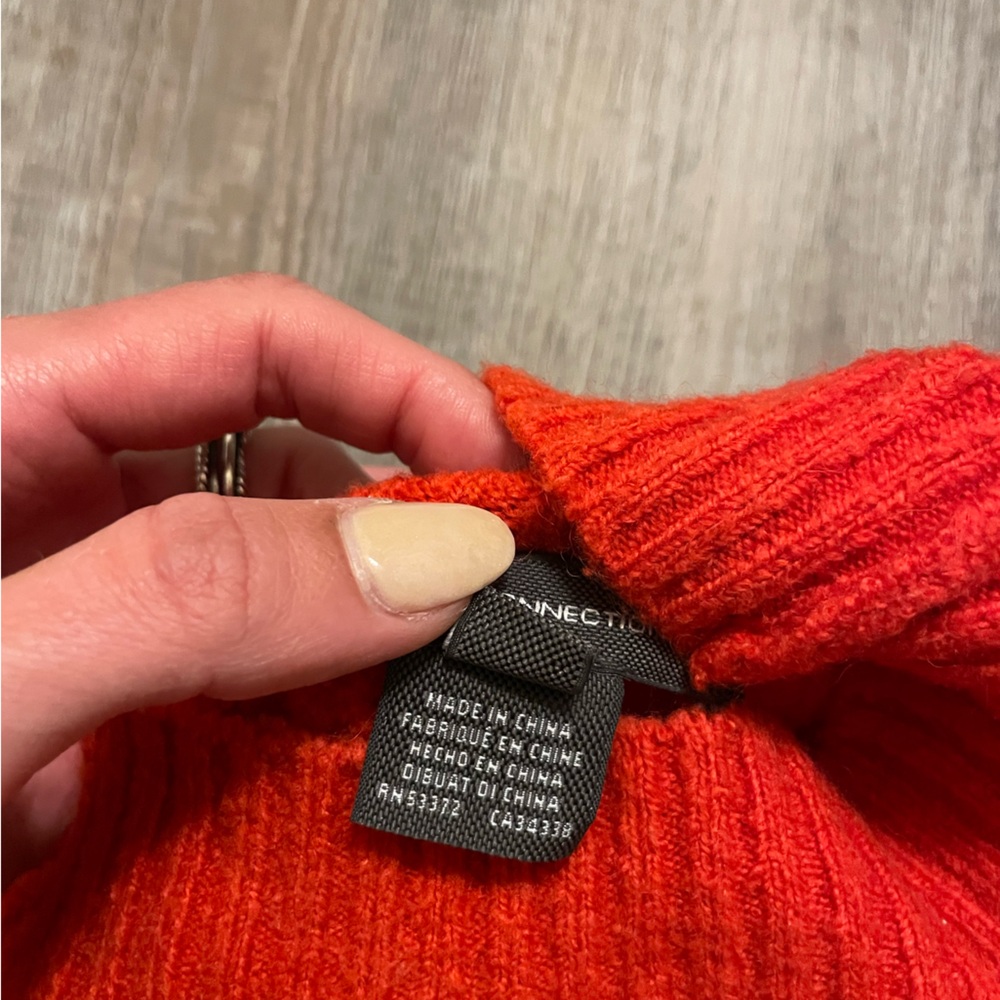 French Connection Bright Red Turtleneck Sweater - Picture 3 of 5